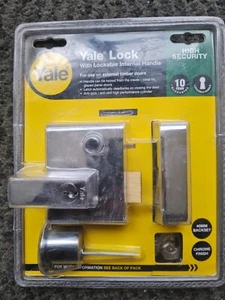 YALE Lock 40mm Backset Chrome Finish Nightlatch High P-2-CH-CH-40 - Picture 1 of 2