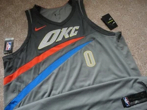 Authentic OKC Oklahoma City Thunder Russell Westbrook Jersey Game SZ 56 Rockets - Picture 1 of 6