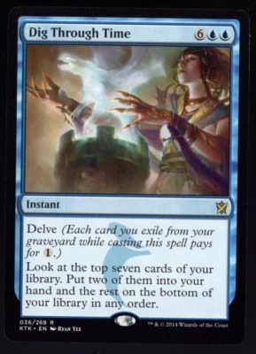 Dig Through Time 036/269 Non Foil Khans of Tarkir Magic The Gathering NM - Image 1 of 2