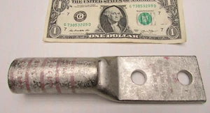 New Burndy 2-Hole 1/2" Solid Copper Compression Lugs 500/550 kcmil YAZ382NTCFX - Picture 1 of 11