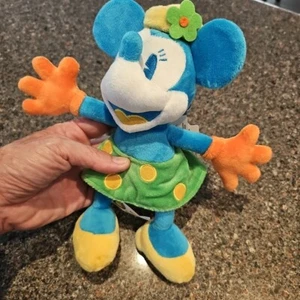 Disney Parks Minnie Mouse Plüsch hellblau orange neon 7 (10) in Neu mit Etikett selten Plüsch  - Bild 1 von 13