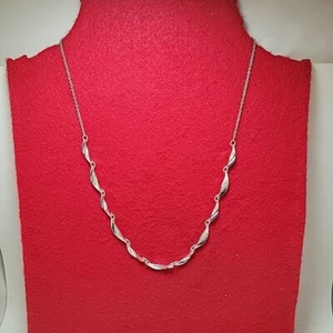 Collar de diamantes de imitación de metal tono plata ajustable elegante llamativo moda - Imagen 1 de 2