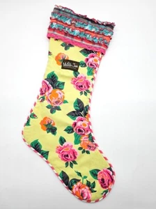 Matilda Jane Once Upon a Time Yellow with Pink Roses Christmas Stocking 22" - Picture 1 of 3