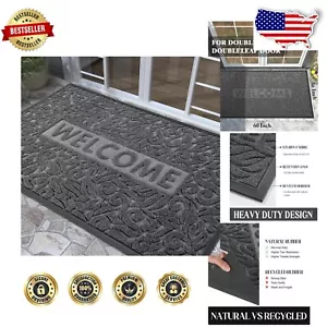 Grey 60x36 Indoor/Outdoor Doormat - Stain Resistant & All-Weather Welcome Mat - Picture 1 of 9