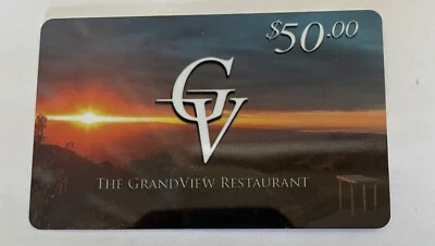 The GrandView Restaurant $50 Gift Card Brand New San Jose CA - Image 1 of 2