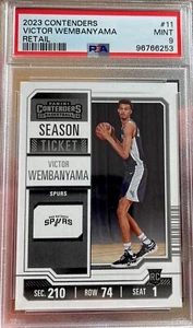 2023 Panini Contenders Victor Wembanyama Retail #11 PSA 9 MINT Spurs Superstar - Picture 1 of 2