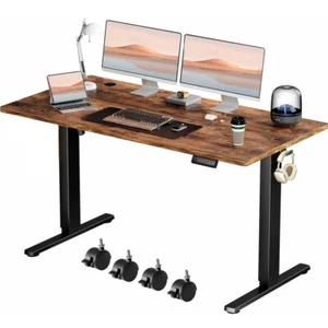 120/140x60 cm Höhenverstellbarer Schreibtisch Elektrisch Stehtisch mit Desktop - Bild 1 von 24