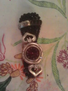 CHICOS Ladies Heart Watch New Battery Bronze/Silver Love Cherish Inspire To 7” - Picture 1 of 2
