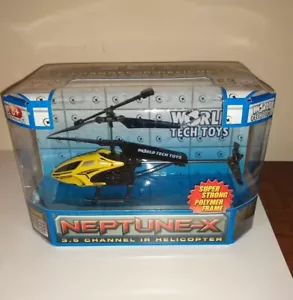 Neptune-X Yellow 3.5 Channel IR Helicopter New in Box by WORLD TECH TOYS - Picture 1 of 8