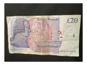 AK47  £20 Pound Sterling Note - Old Adam Smith