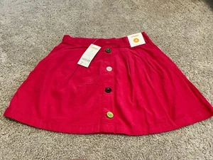 GYMBOREE DARK PINK CORDUROY SKIRT WITH BUTTONS REAL CUTE 8 NWT - Picture 1 of 3