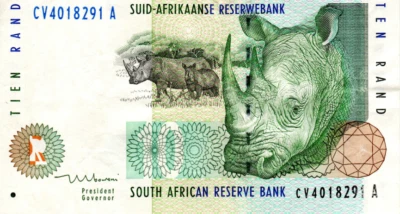 South Africa 10 Rand ND(1999) VF+ Banknote P-123b Prefix CV Mboweni Sig. - Image 1 of 2
