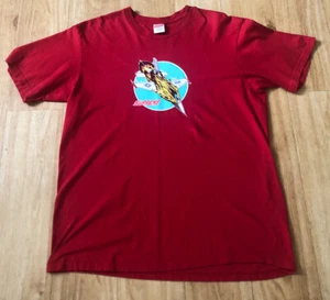 Camiseta Supreme Unisex Camiseta Roja USAF Top Gun Grande Algodón Logo Avión Fuego Gráfico - Imagen 1 de 10