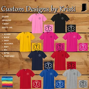Star of Life-Caduceus Unisex Duty T-shirt - Front/Back Design - Sizes S - 3X NEW - Picture 1 of 23