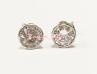 925 Sterling Silver Round Cut Cubic Zirconia Full Edged Bezel Set Stud Earrings