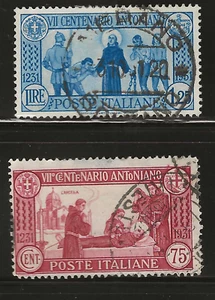 ITALY Classics...Sc #262 & 263...Cancelled...1931...SCV $24.00 (#1 of 2) - Picture 1 of 1