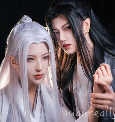 Chinese Ancient Style Wigs Men Women Costume Styling Whole Hair Wig Cos Wig - Image 1 of 4