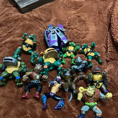 Tmnt Vintage 1988 Set Turtles Ninja Joblot t ninja turtles heavy played figures - Image 1 of 4