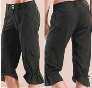 Athleta Dipper Cargo Capri Cropped Hose Shorts Damen 12 Oliver Grün Taschen - Bild 1 von 15