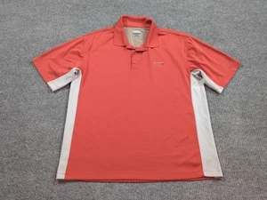 Columbia Shirt Mens Large Orange Polo GRT Short Sleeve Outdoor Microfiber  - Picture 1 of 7