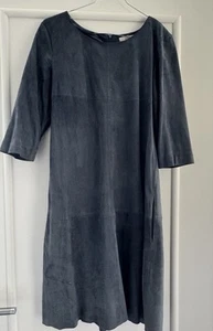 Closed Kleid Leder Ziegenvelour Tauben Blau Gr M (36/38) Etui Kleid - Bild 1 von 8