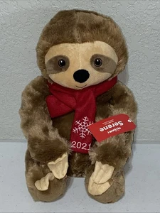 Petsmart Serene Brown Sloth Plush Dog Toy Squeaker 12” Stuffed Animal 2021 NEW - Picture 1 of 8