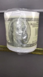 Money Toilet Paper Roll 100 Dollar Bill Tissue TP Benjamin Funny Gag Bath Joke $ - Picture 1 of 8