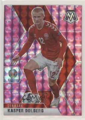 2021 Panini Mosaic UEFA Euro 2020 Pink Camo Mosaic Prizm Kasper Dolberg #39 - Image 1 of 2