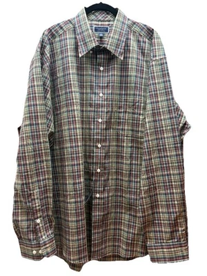 Club Room Performance Dress Shirt Plaid Holiday Mens 18 36-37 Regular Fit NWOT - Image 1 of 4