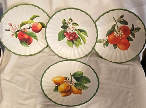 Set of 4 The Farmhouse by Rachel Ashwell Melamine 8" Scalloped Salad Plates - Picture 1 of 7