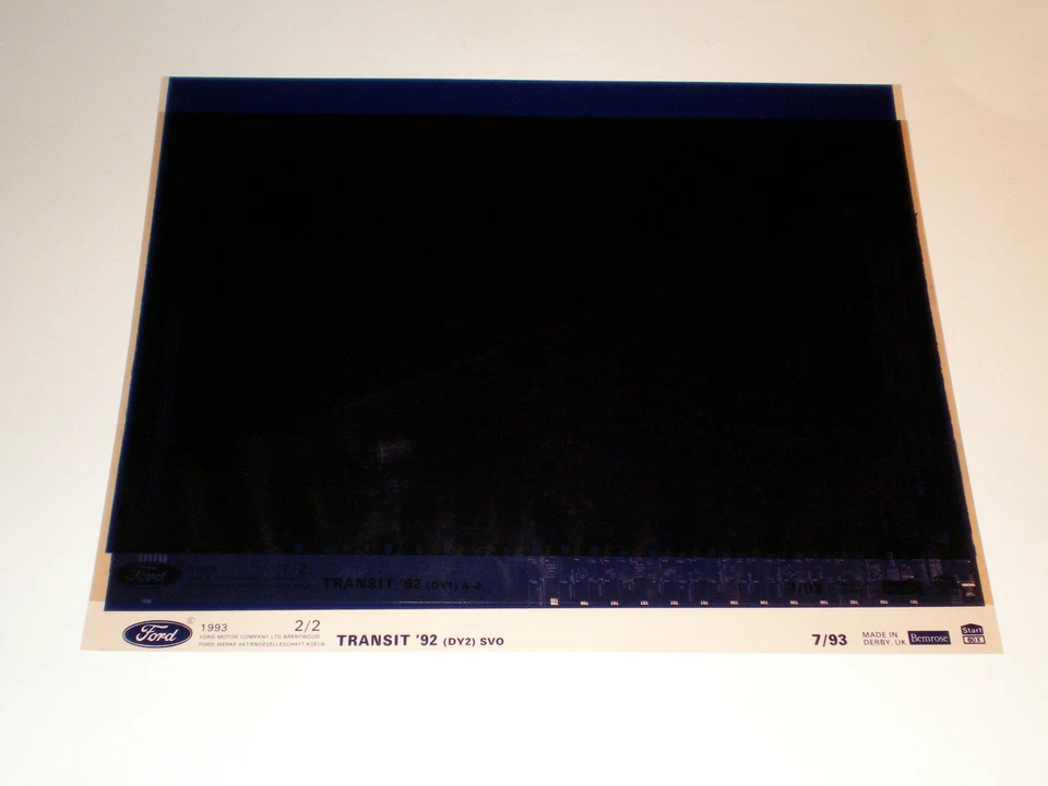 Microfiche Catalogo Ricambi Ford Transit 92 Stand 07/1993 - Immagine 1 di 1