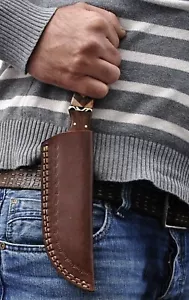 Maßgeschneiderte feste Klinge Messer Lederhülle/Holster/Vertikales Messer - Bild 1 von 2