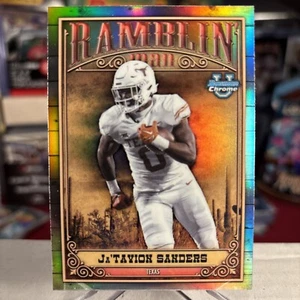 2023 Bowman U Ja'Tavion Sanders RARE Ramblin Refractor Rookie RC ⭐️ MINT - Picture 1 of 2