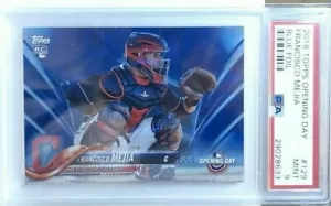 2018 Topps Opening Day Francisco Mejia Blue Foil PSA 10 GEM MT Rays - Picture 1 of 2