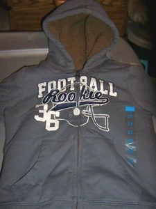 NWT PLACE Gray Cotton/Poly BOYS Fleece-lined Full Zip Hoodie  - SIZE  2T - Picture 1 of 3
