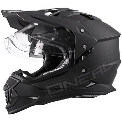 O'Neal Sierra Flat V.23 Black Visor Adult Trail Riding Enduro Off-Road Helmet - Image 1 of 4