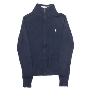 POLO RALPH LAUREN Jungen Pullover blau hochgeschlossen eng Strick M - Bild 1 von 6