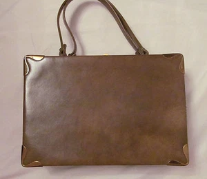 50's box style MURRAY KRUGER imitation leather large hand bag / coin purse NOS - Bild 1 von 1