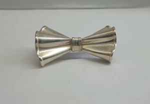 Vintage Italian Sterling Silver 3D Bow Brooch - Picture 1 of 7