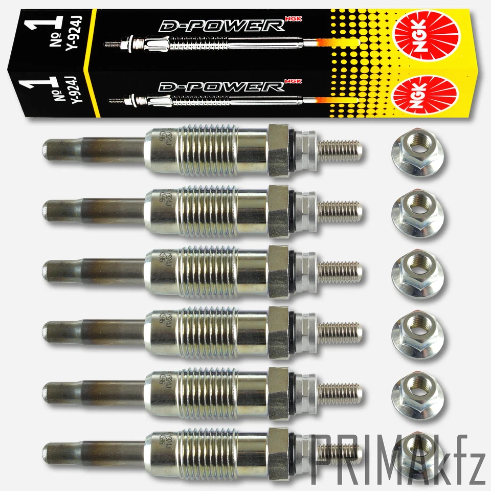 6x NGK D-POWER 1 7906 Glühkerzen für 6 Zylinder BMW 3er 5er Mercedes W124 - Bild 1 von 1