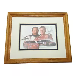 Rare DALE EARNHARDT SR & JR Autographed 5x7 Signed Picture NASCAR - Picture 1 of 3