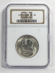 1936 Cleveland/Great Lakes Exposition Commemorative Half Dollar NGC MS65 4XBA25 - Picture 1 of 4