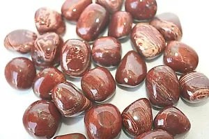 Una pietra caduta diaspro a righe rosse 20-25 mm sciamani protezione cristallo guarigione - Foto 1 di 9
