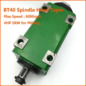 3KW 4HP BT40 Power Head Taper Spindle Unit Milling Drilling Boring 3000/8000RPM - Picture 1 of 15