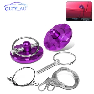 Hardware Bonnet Racing Hood Pin Lock Appearance Kit Universal Aluminum Purple - Picture 1 of 16