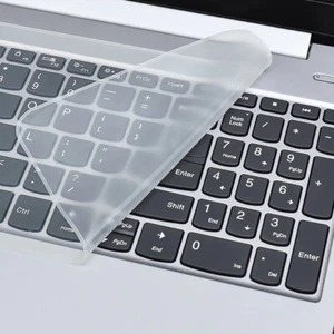 Universal Laptop Keyboard Protective Silicone Cover Transparent Film 13" to 15" - Picture 1 of 6