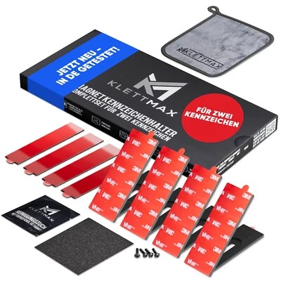 KLETTMAX® Magnetischer Kennzeichenhalter – für Alu-, Wechsel- & 3D-Schilder - Bild 1 von 4