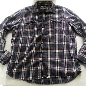 Sonoma Modern Fit Blue Red Plaid Flannel Button Up Shirt Men’s Sz XL A1388 - Picture 1 of 4