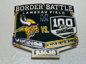Minnesota Vikings vs Green Bay Packers Game Day Pin September 16 2018 9/16/18 - Picture 1 of 2