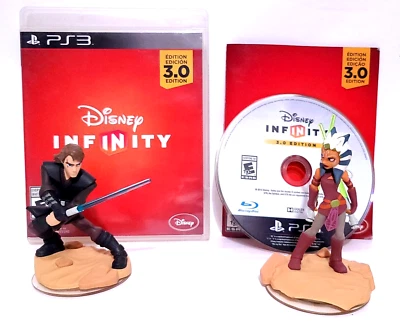 USED Disney Infinity 3.0 Playstation3 PS3 GAME w/ 2 Star wars FIGURES  - Image 1 of 4